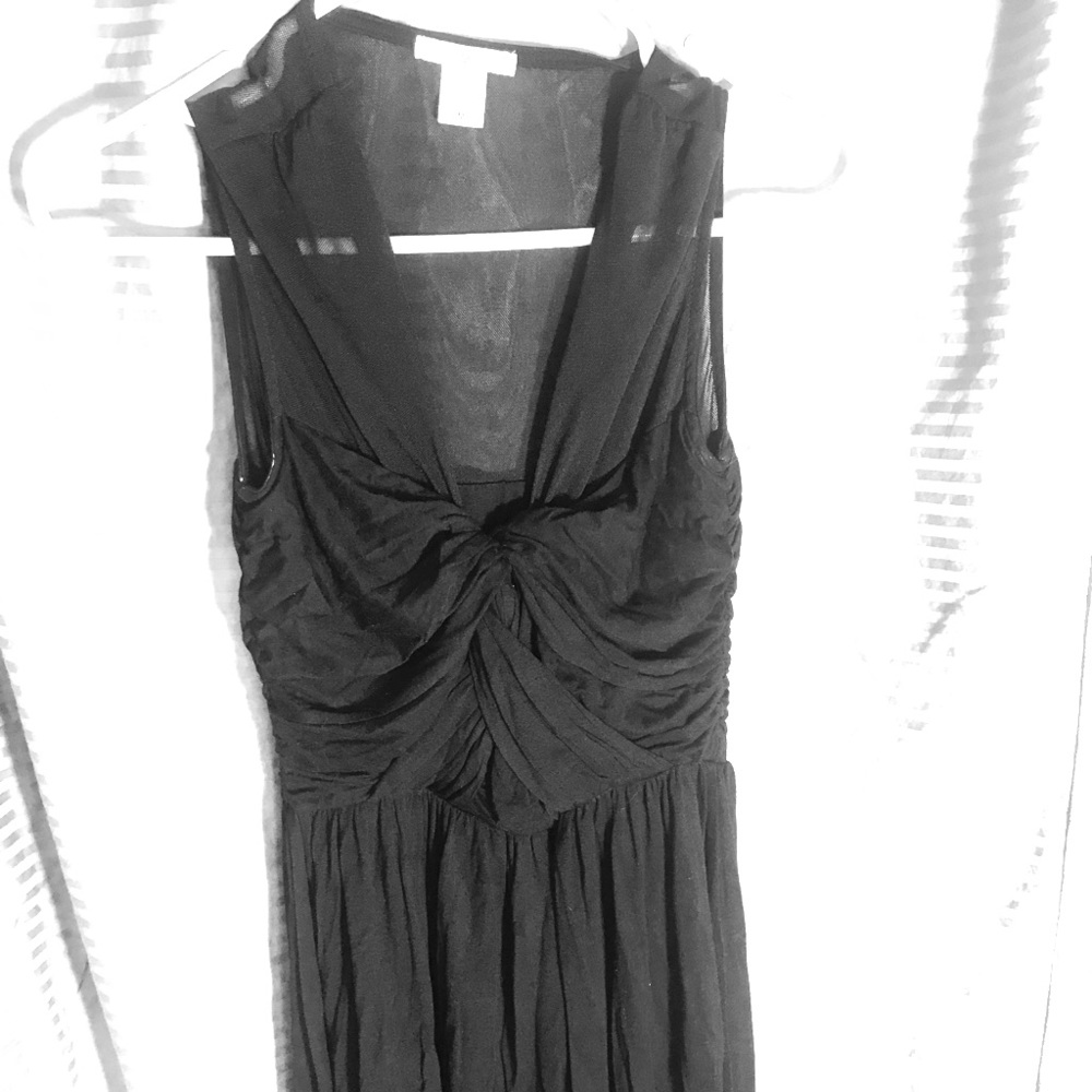 Black cocktail dress M with sheer upper